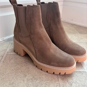 Dolce Vita Tan Suede Ankle Booties